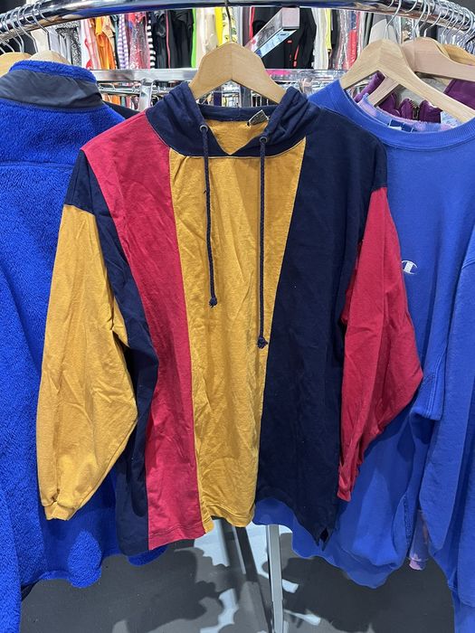 Vintage color block discount hoodie