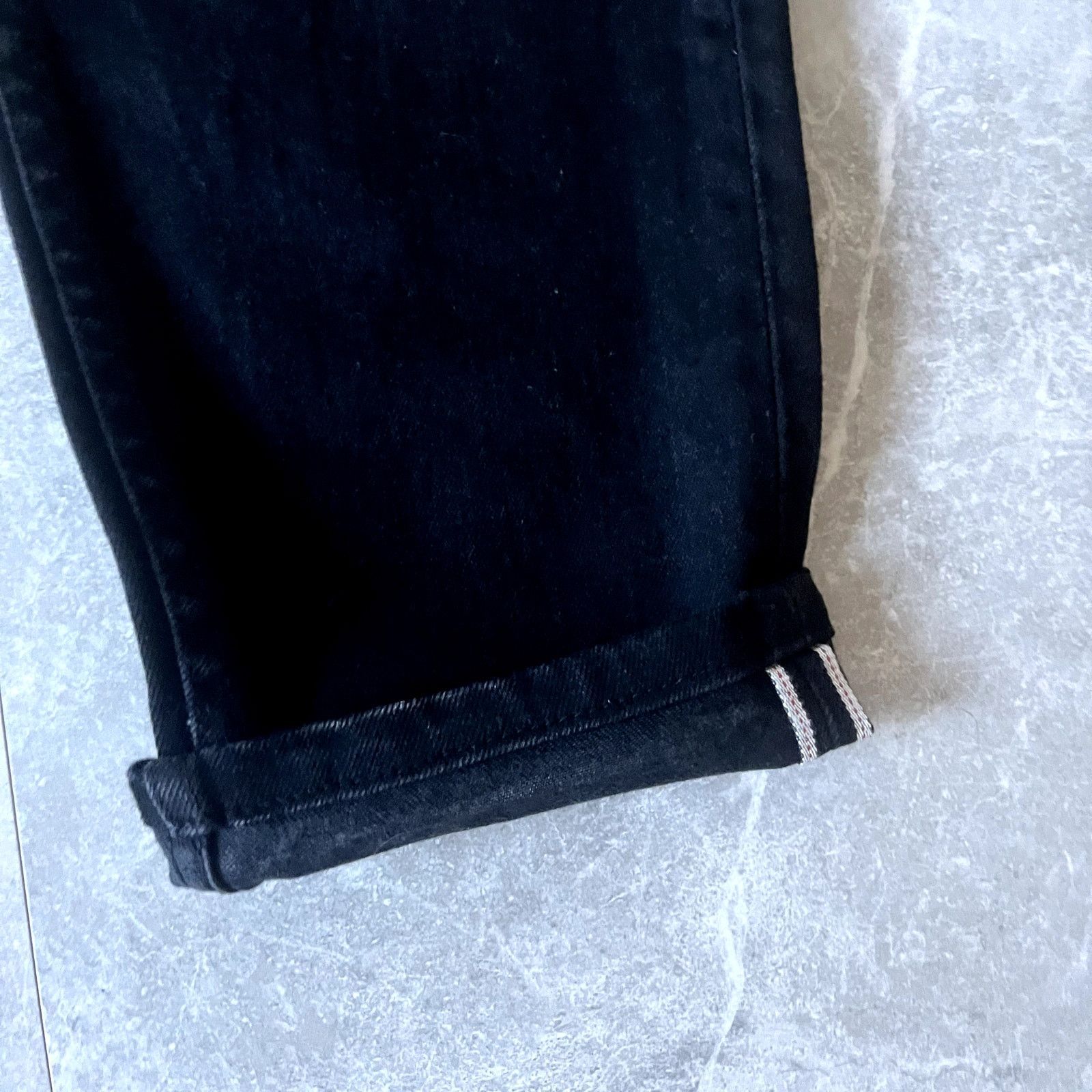 Naked & Famous Naked & Famous Black Cobra Stretch Selvedge Jeans – Size 28 Size US 28 / EU 44 - 3 Thumbnail
