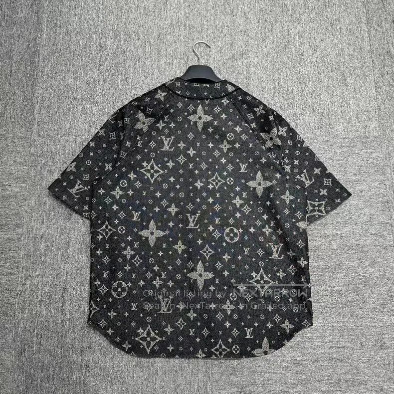 Louis Vuitton Louis Vuitton Old-print denim baseball jacket Size US L / EU 52-54 / 3 - 2 Thumbnail