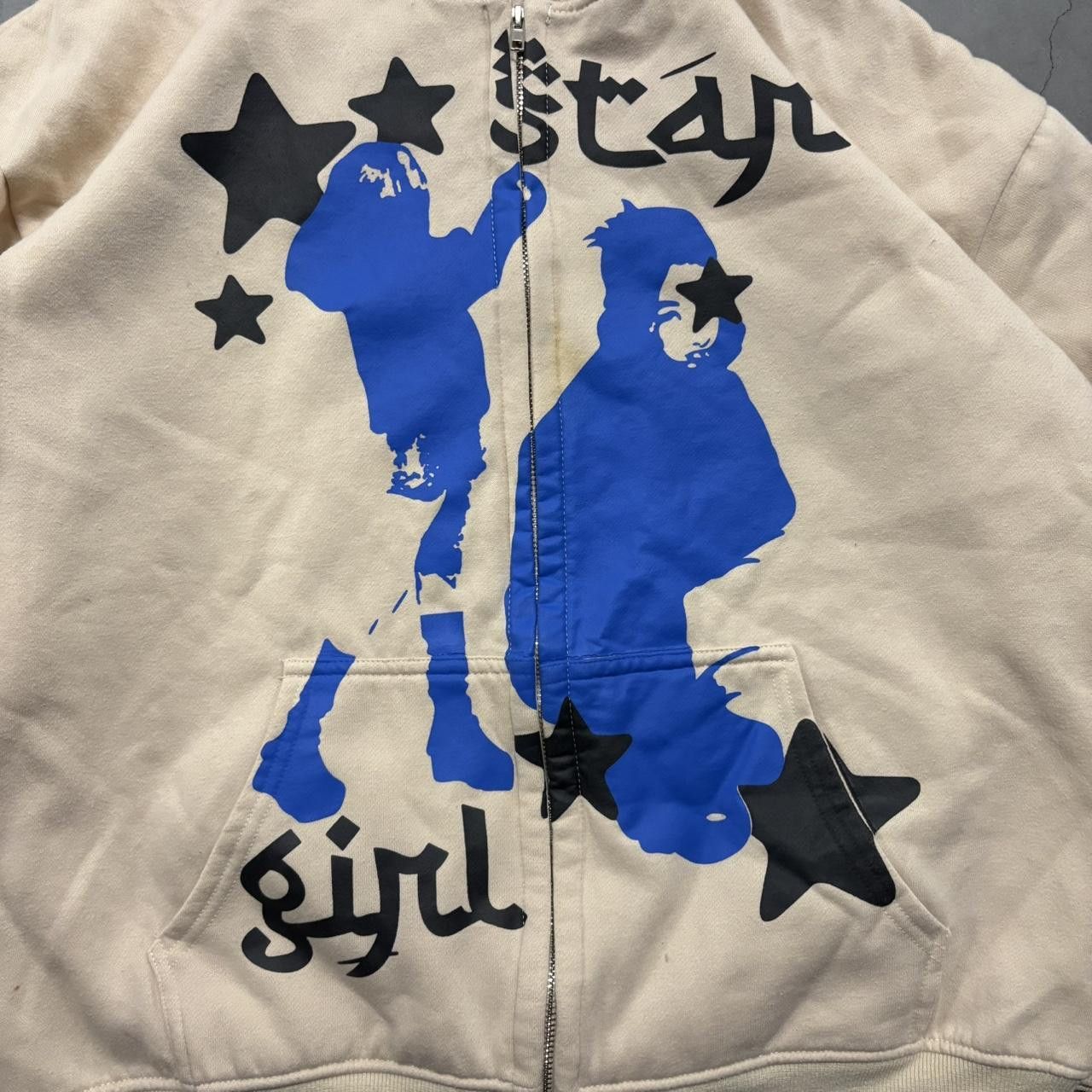 Vintage Crazy Vintage Y2K/2000s Streetwear Star Girl Y2K Graphic Zipup Hoodie! Size US L / EU 52-54 / 3 - 2 Thumbnail