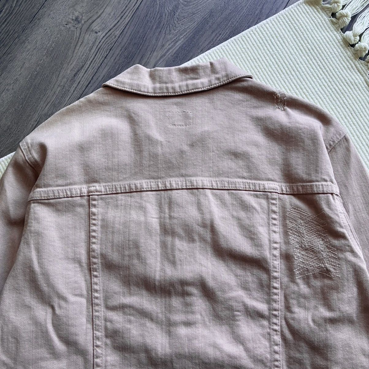 AG Adriano Goldschmied Adriano Goldschmied Nancy Faded Pink Denim Jacket Size S / US 4 / IT 40 - 8 Thumbnail