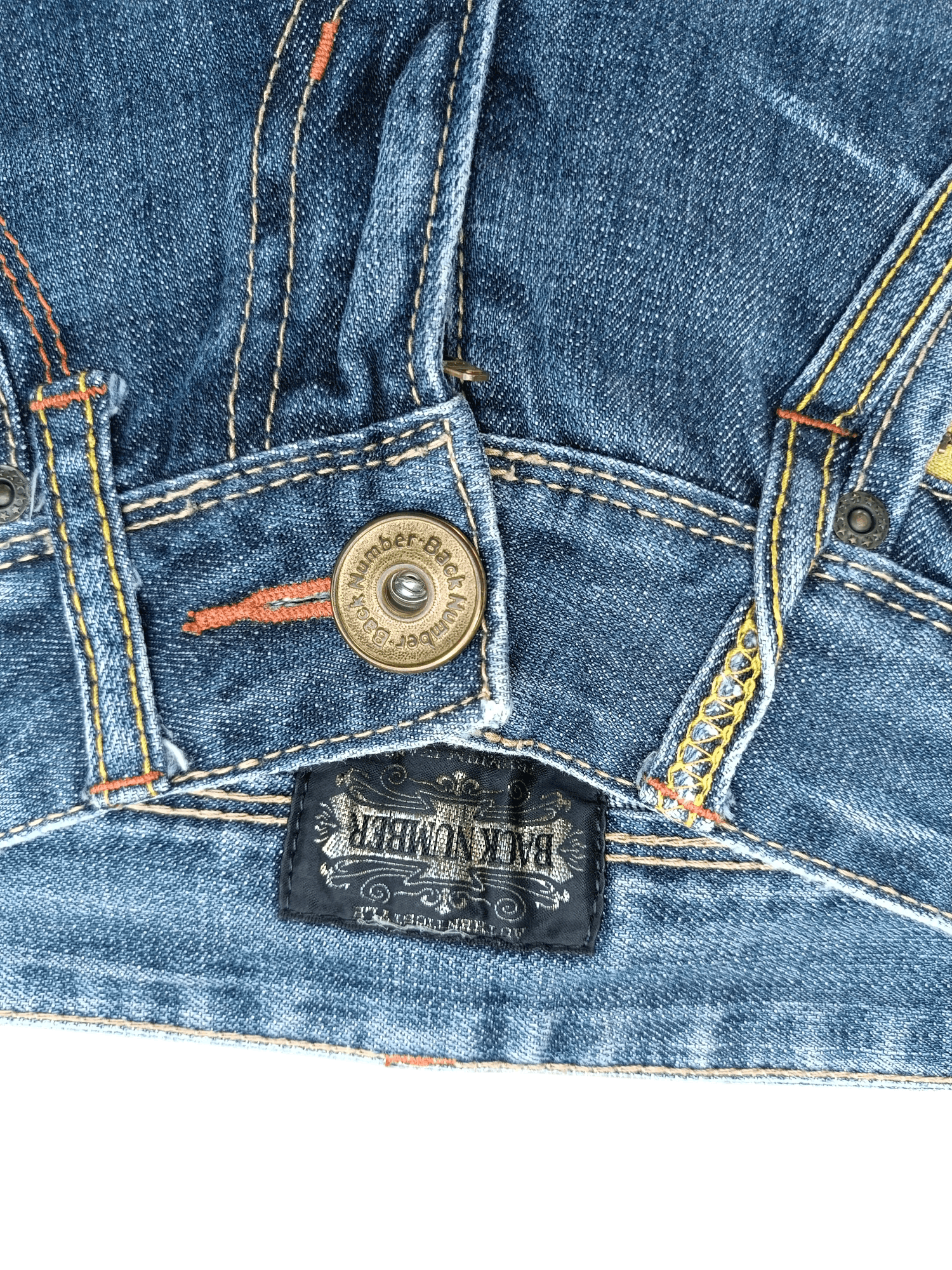 Japanese Brand VINTAGE 90s Flared Back Number Faded Jean Size US 28 / EU 44 - 16 Thumbnail