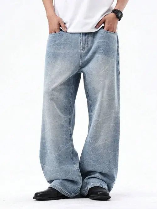 Jean × Vintage RETRO vintage baggy loose denim jeans Size US 30 / EU 46 - 2 Thumbnail