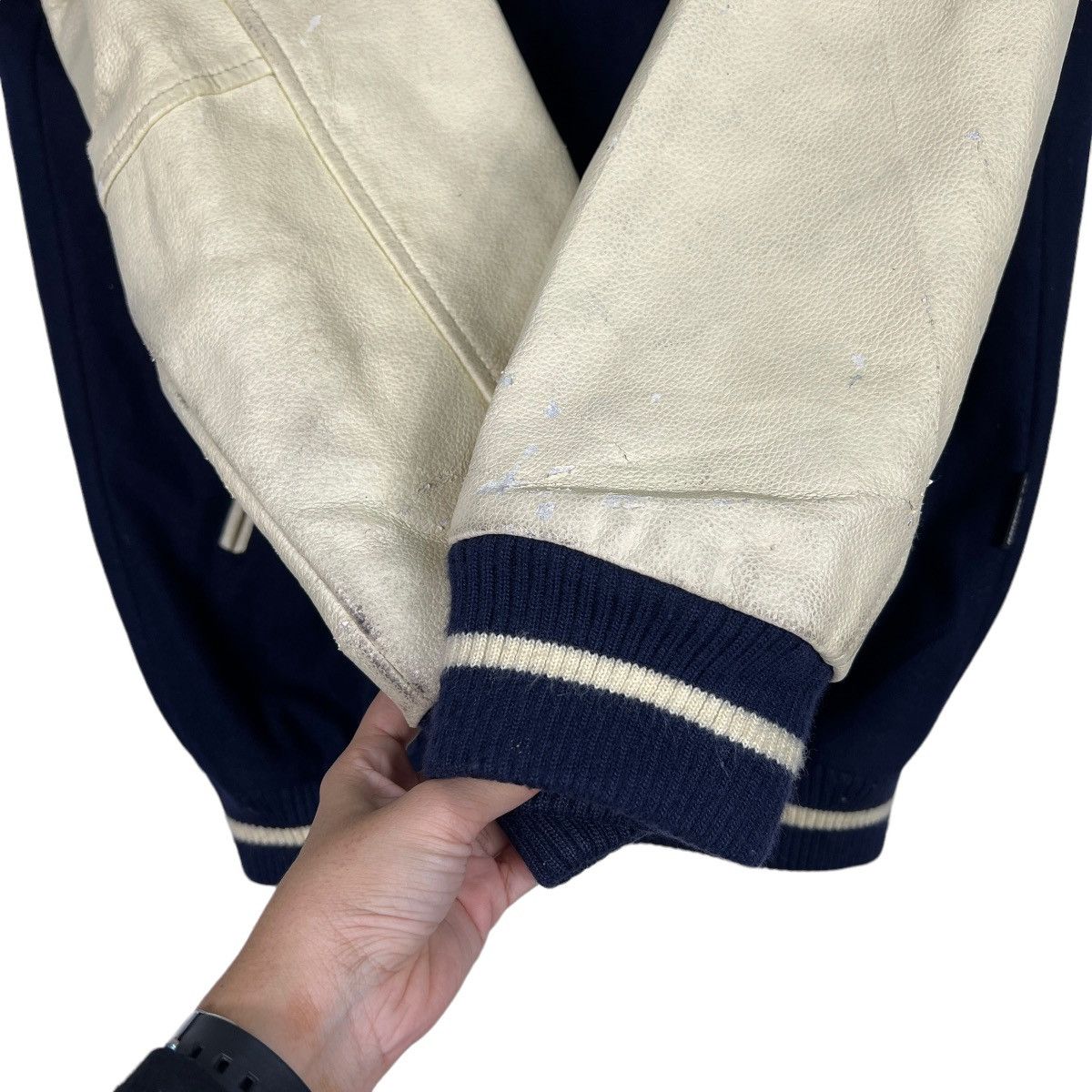 Japanese Brand 🔥 VINTAGE US BOARDER VARSITY BOMBER JACKET Size US L / EU 52-54 / 3 - 13 Thumbnail