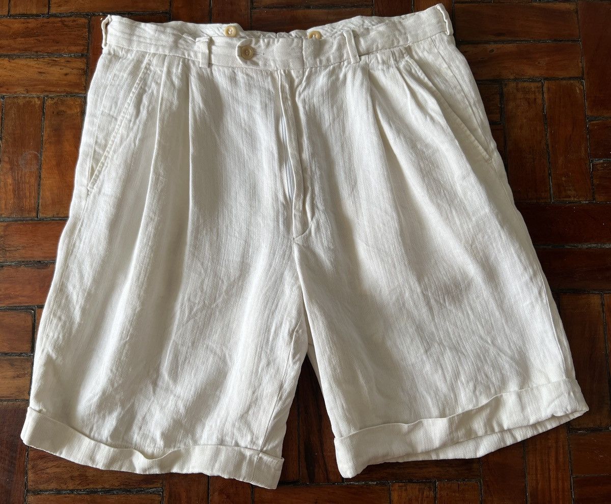 Hermes Hermes white linen shorts Size US 32 / EU 48 - 1 Thumbnail