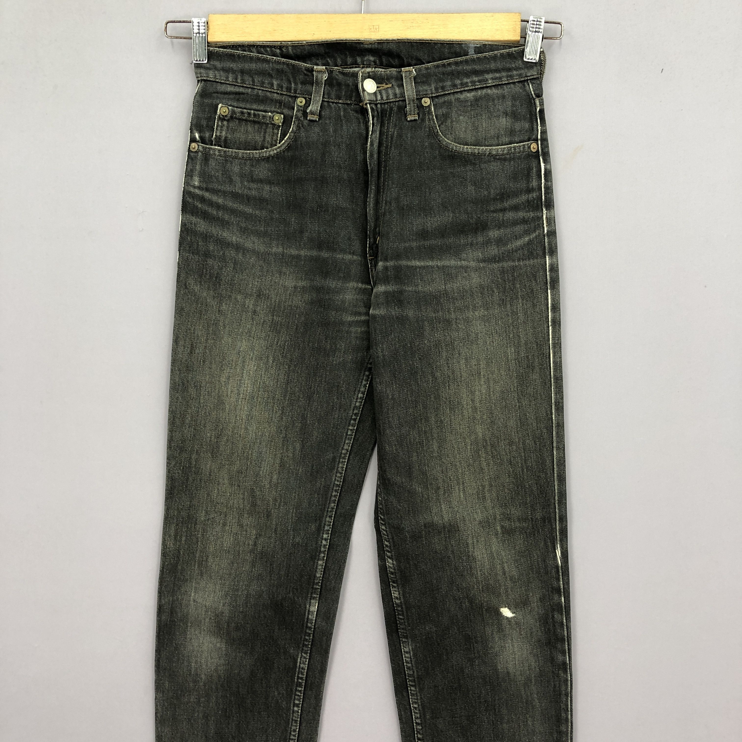 Levi's Vintage Levis 626 Super Bl;ack Ripped Jeans Denim BS47168 Size US 30 / EU 46 - 3 Thumbnail