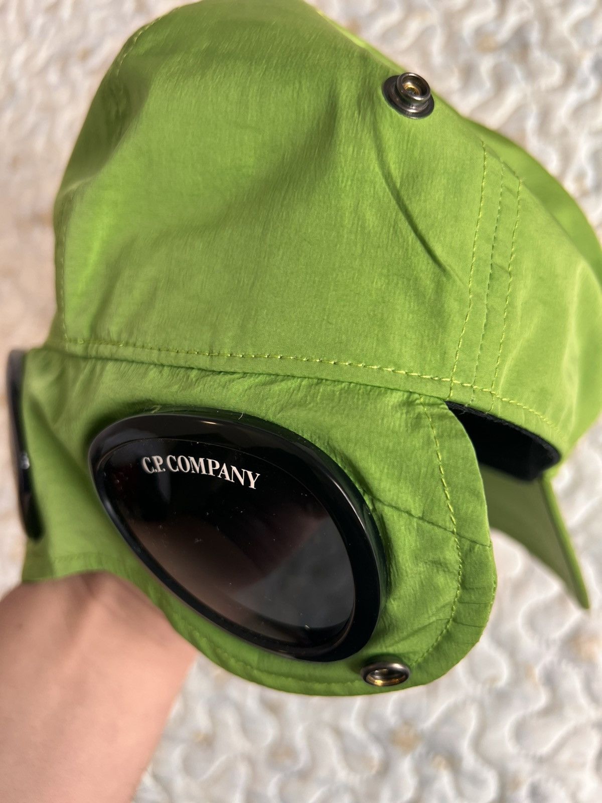 C.P. Company C.P. Company CHROME-R GOGGLE CAP glass hat cap green lime Size ONE SIZE - 12 Thumbnail