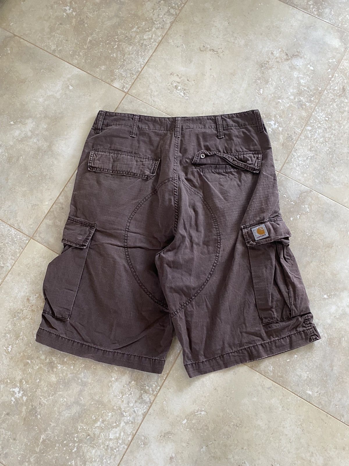Carhartt Vintage Rare Carhartt Brown Cargo Shorts Distressed Street Size US 32 / EU 48 - 2 Thumbnail