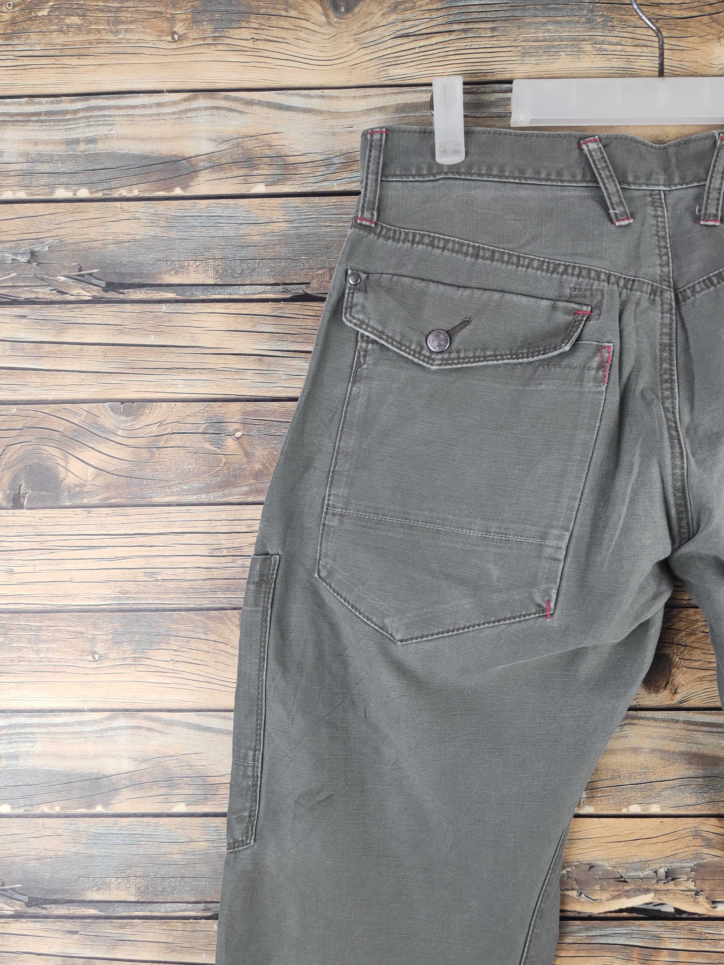 Japanese Brand DL Xebec Army Green Multipocket Cargo Pants #46-292T Size US 32 / EU 48 - 8 Thumbnail