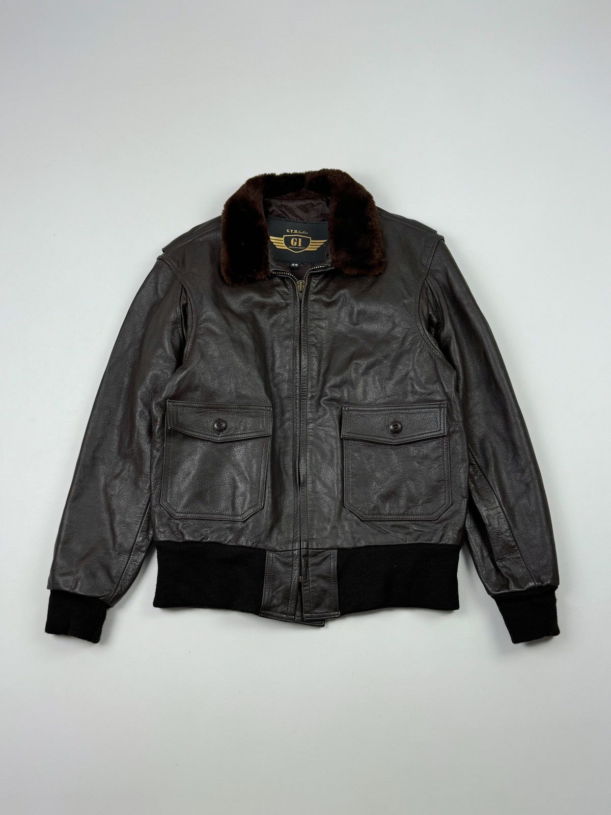 Vintage Vintage G.T.H Leathers G1 USN Flight Jacket Size US XL / EU 56 / 4 - 4 Thumbnail