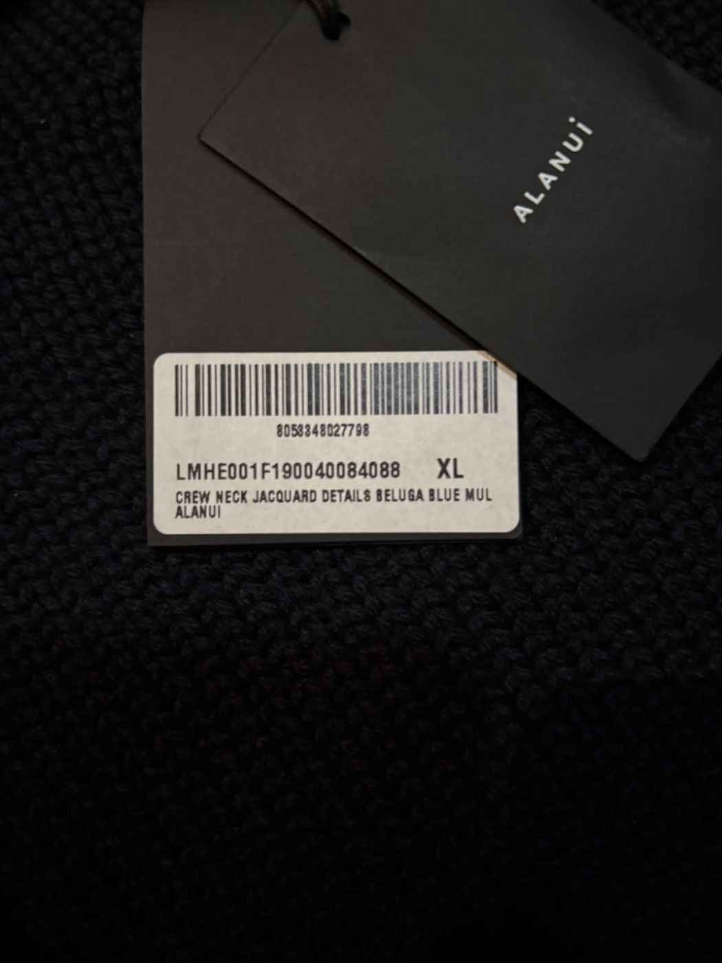 Alanui Alanui Crew Neck Jacquard Sweater Beluga Blue Multi Size XL Size US XL / EU 56 / 4 - 5 Thumbnail