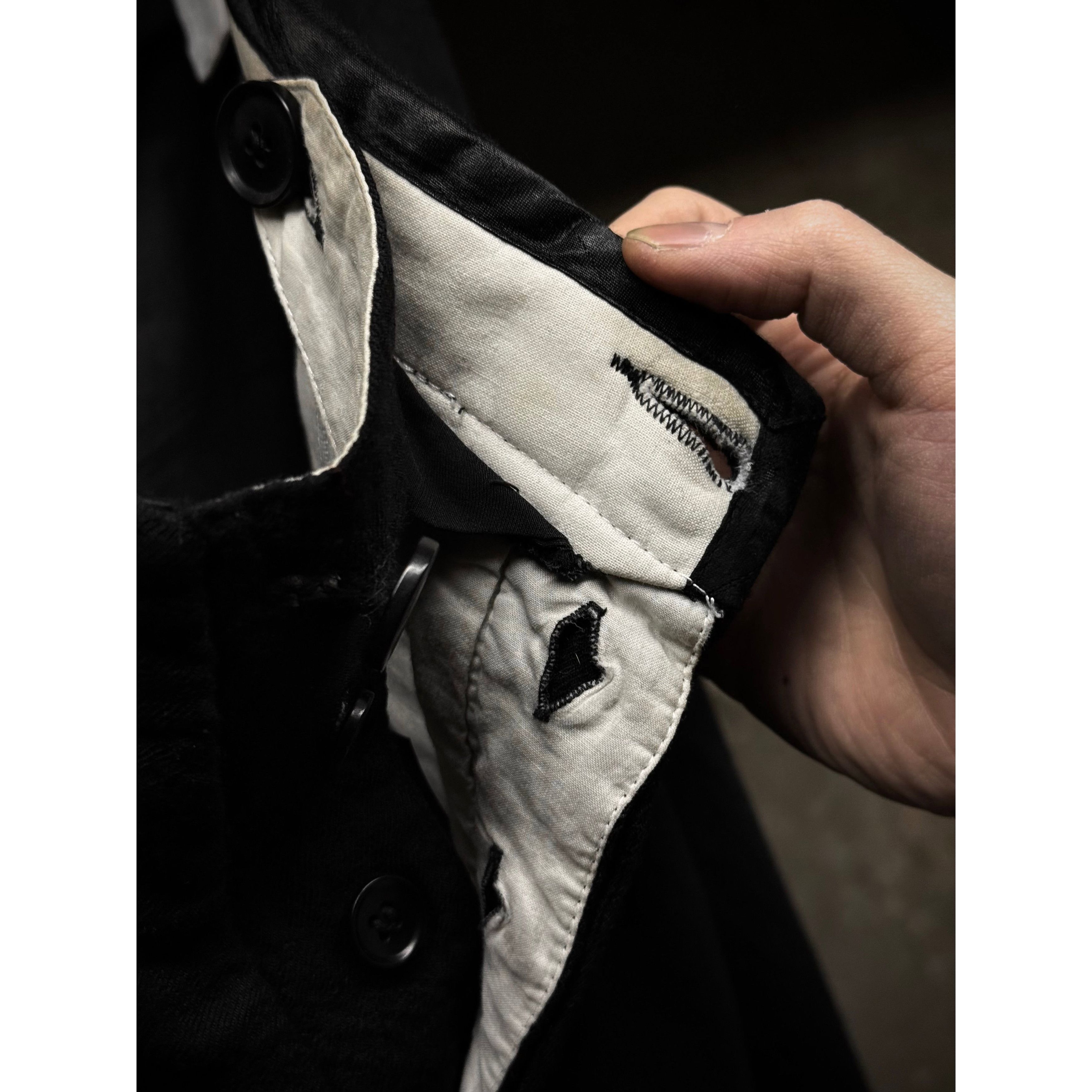 Rick Owens Rick Owens AW08 STAG Bias Cut Frayed Hem Flare Wool Trousers Size US 34 / EU 50 - 6 Thumbnail
