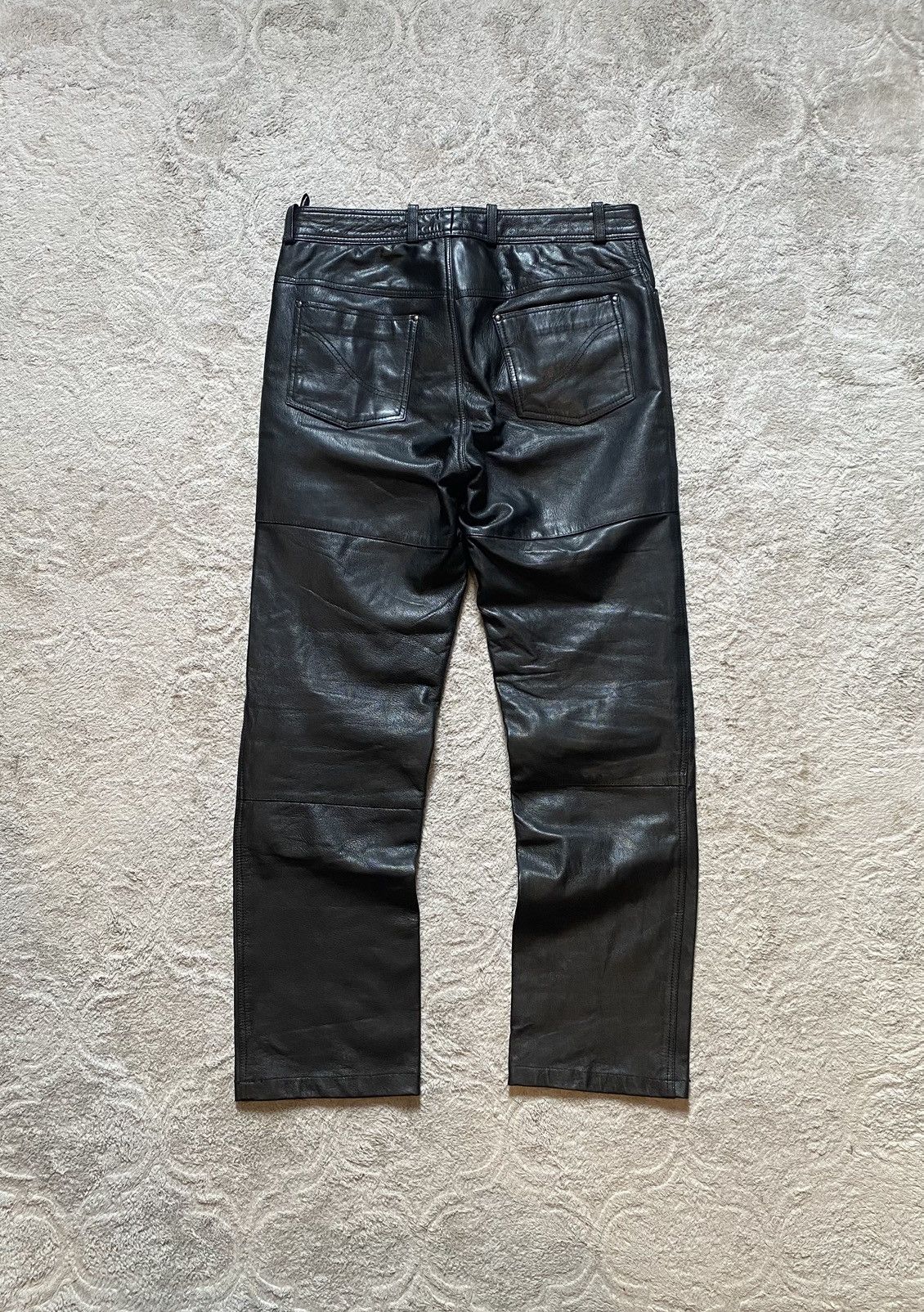 If Six Was Nine Black Vintage Goat Leather Opium Pants Size US 35 - 2 Thumbnail