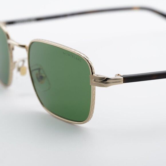 Montblanc Montblanc MB0339S 002 Sunglasses Havana/Gold Square Frame Size ONE SIZE - 8 Thumbnail
