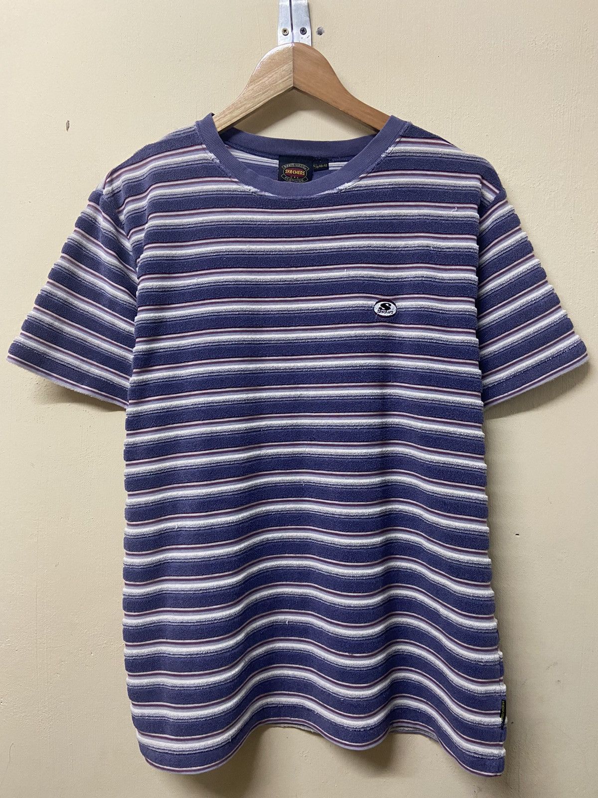 image of Skechers Usa Stripe Tshirt, Men's (Size Large)