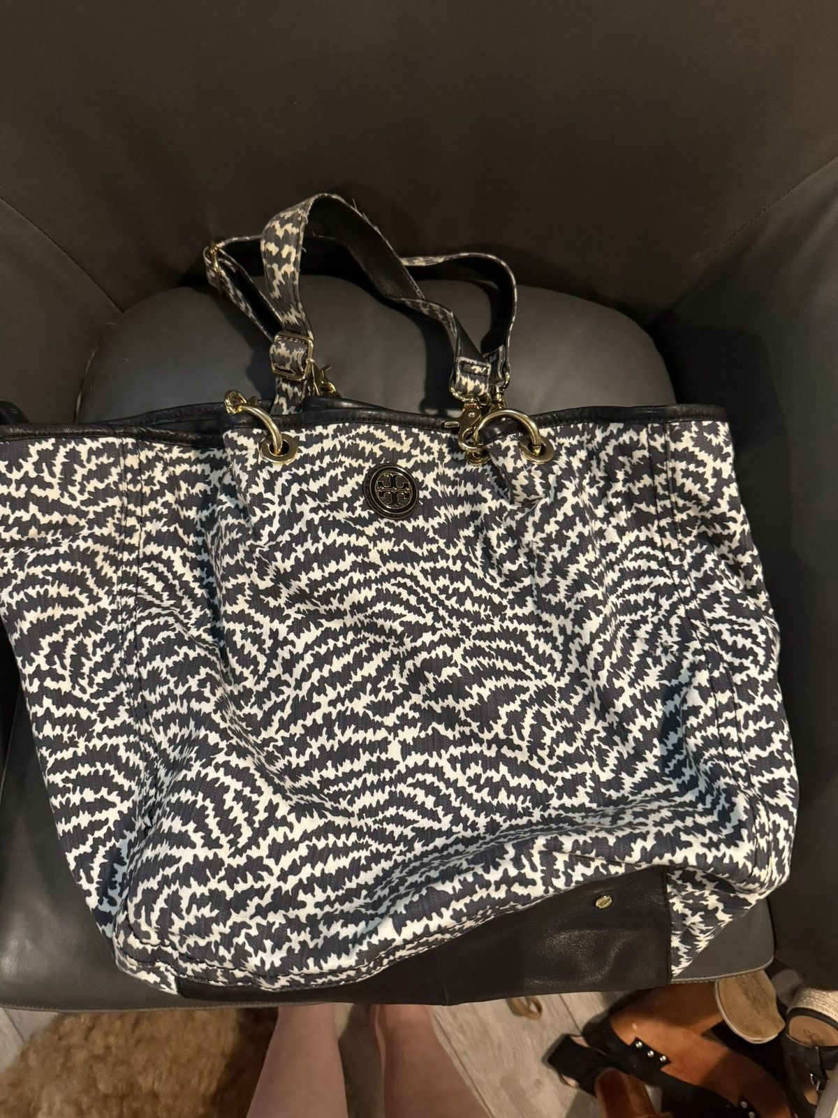 Tory Burch Retro Print Extra Large Shoulder Bag, Women's