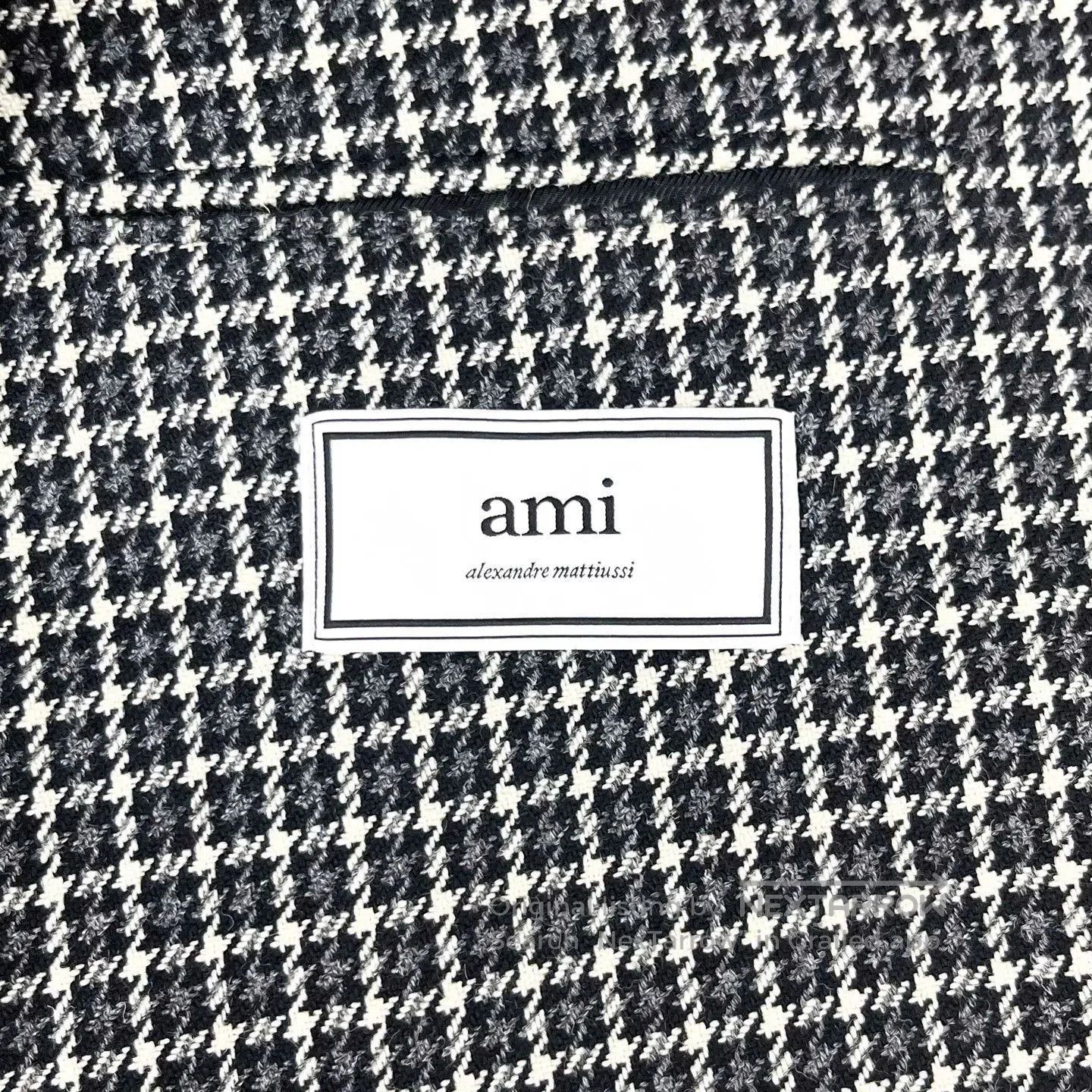 AMI Ami Houndstooth Tweed Single-Breasted Blazer. Size US XL / EU 56 / 4 - 4 Thumbnail