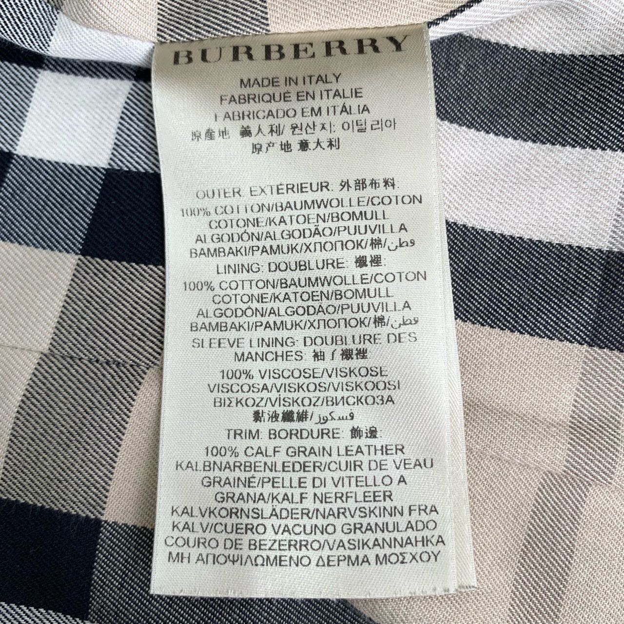 Burberry Burberry Khaki Cotton Trench Coat w/ Calfskin Trim (Size XS) Size XS / US 0-2 / IT 36-38 - 3 Thumbnail