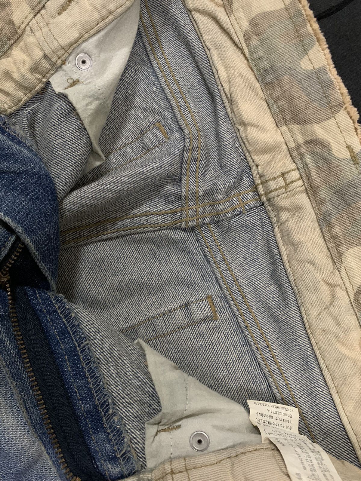 14th Addiction Vintage Japanese Brand Camo Double Waisted Splatter Jeans Size US 30 / EU 46 - 18 Thumbnail