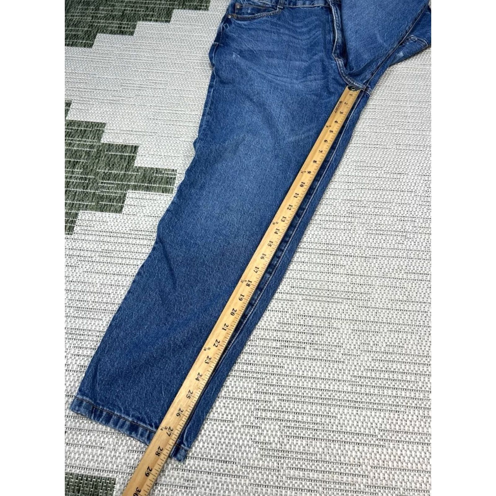 Zara Zara Jeans Womens 14 Mom Fit Dark Wash Denim High Rise Blue Slim Leg Ankle Regular Size 14 Womens Jeans Size 36" / US 14 / IT 50 - 3 Thumbnail