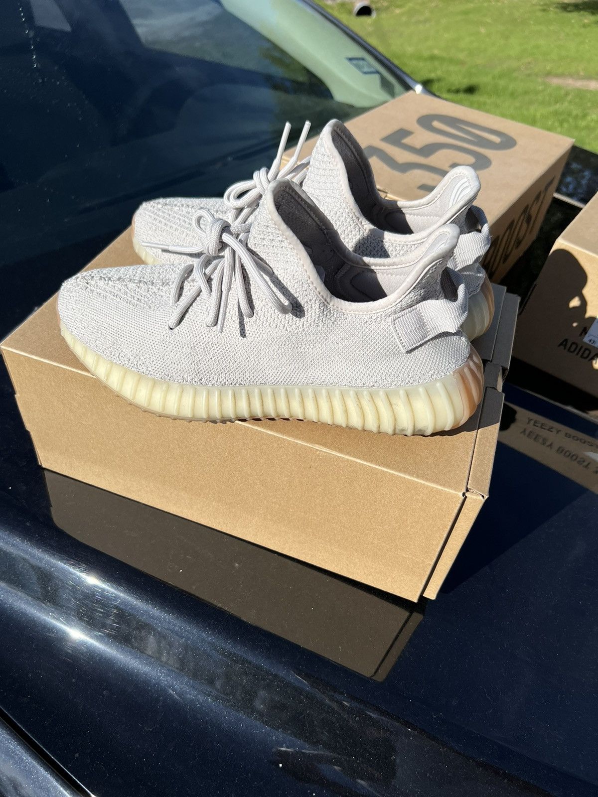 image of Adidas Yeezy 350 Sesame Shoes, Men's (Size 9)