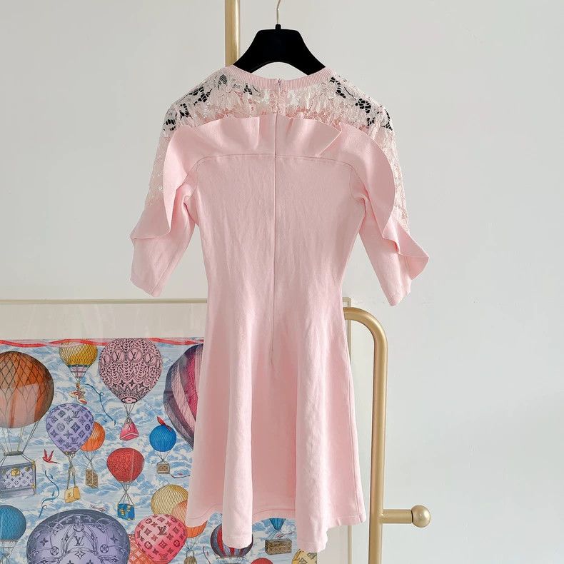 Valentino Valentino Pink lace knitted dress Size XS / US 0-2 / IT 36-38 - 2 Thumbnail