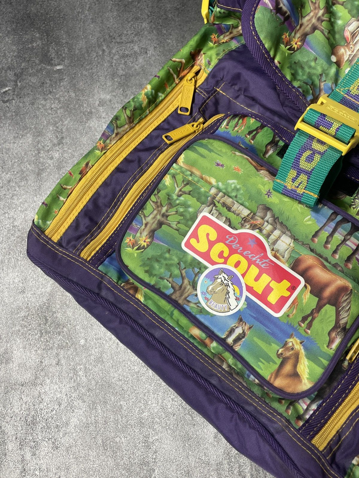 Vintage 🔥RARE🔥Vintage Y2K Horses Animal Backpack Rare Solid AOP Size ONE SIZE - 4 Thumbnail