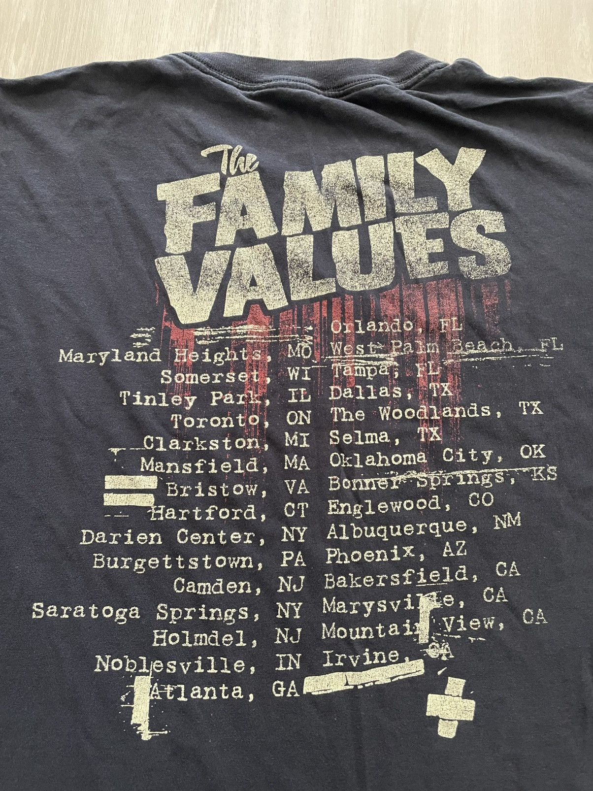 Vintage VTG 2007 Family Values Tour T KORN Evanescence Deftones 2xL Size US XXL / EU 58 / 5 - 4 Thumbnail