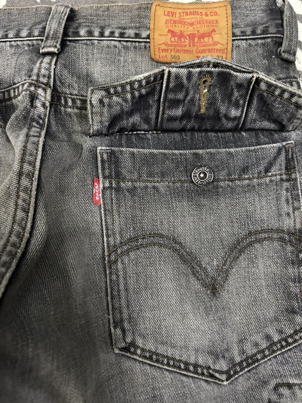 Levi's Vintage Levis 503 Faded Baggy Distressed Cargo Grunge Jeans Size US 32 / EU 48 - 12 Thumbnail