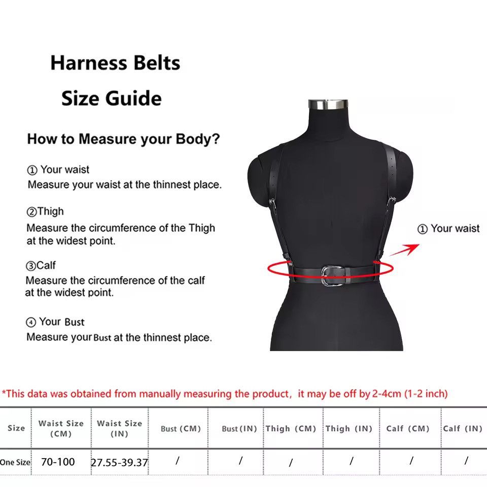 Japanese Brand Gothic Harness Pu Leather Belt Size ONE SIZE - 4 Thumbnail