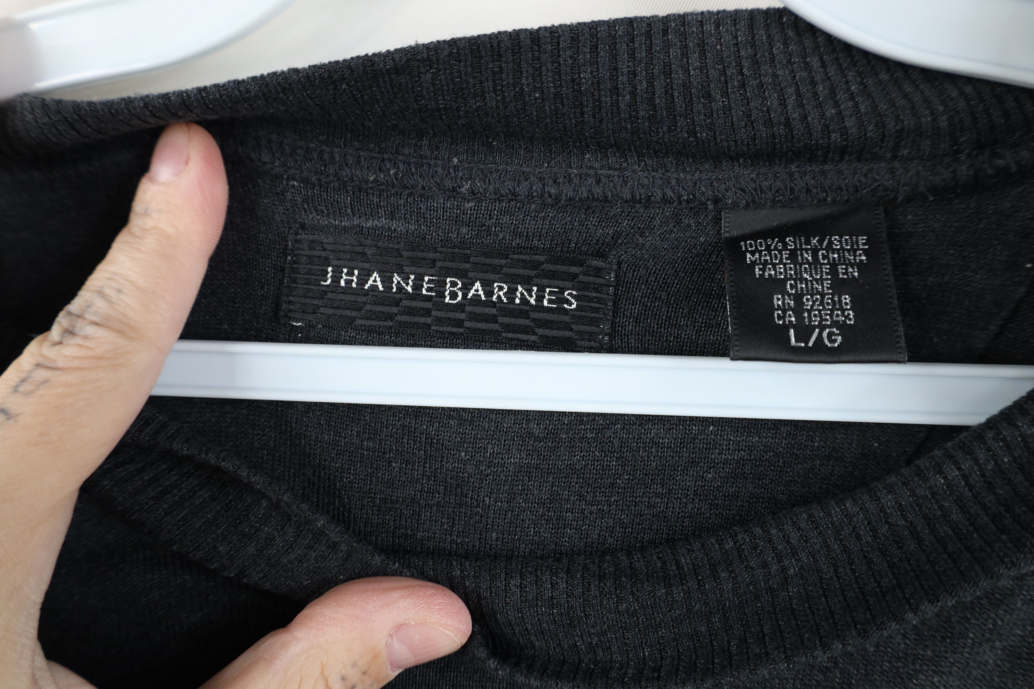 Vintage Vintage 90s Streetwear Blank Boxy Fit Silk Knit T-Shirt Gray Size L / US 10 / IT 46 - 11 Thumbnail
