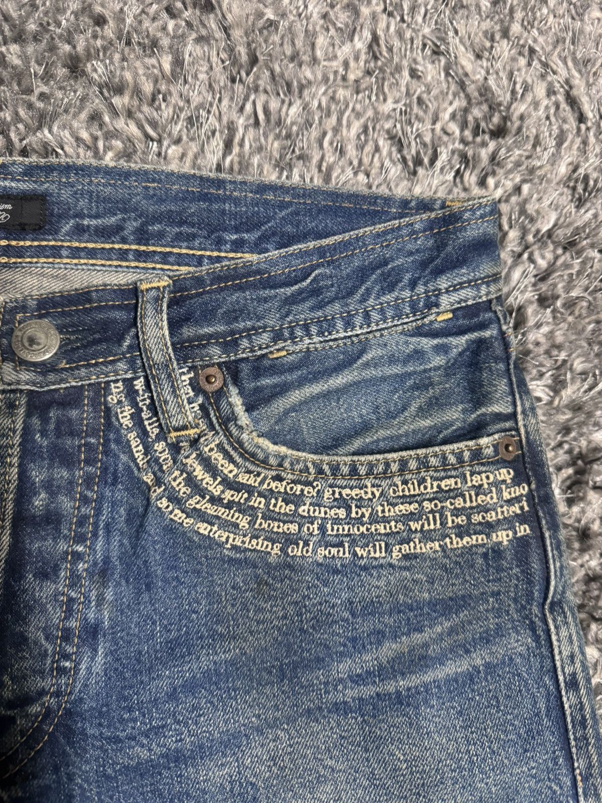 Japanese Brand Undercover SS09 Neoboy Poem Jeans Size US 30 / EU 46 - 4 Thumbnail