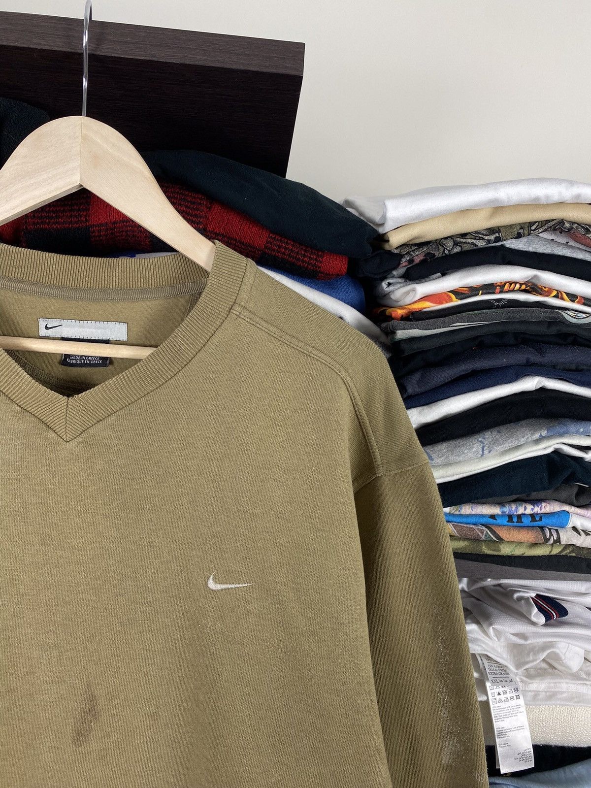 Nike × Vintage Vintage Y2K Nike Small Logo Navy Oversized Sweatshirt Size US M / EU 48-50 / 2 - 4 Thumbnail
