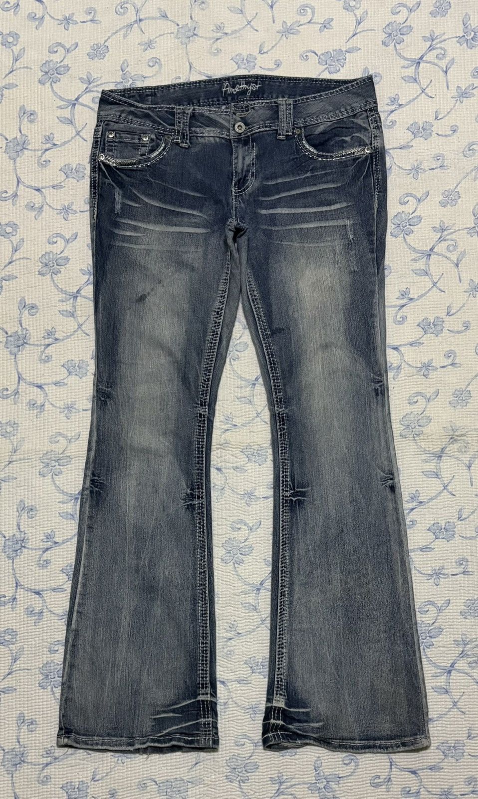 Vintage Amethyst Streetwear Jeans Flared Denim Size US 34 / EU 50 - 2 Thumbnail