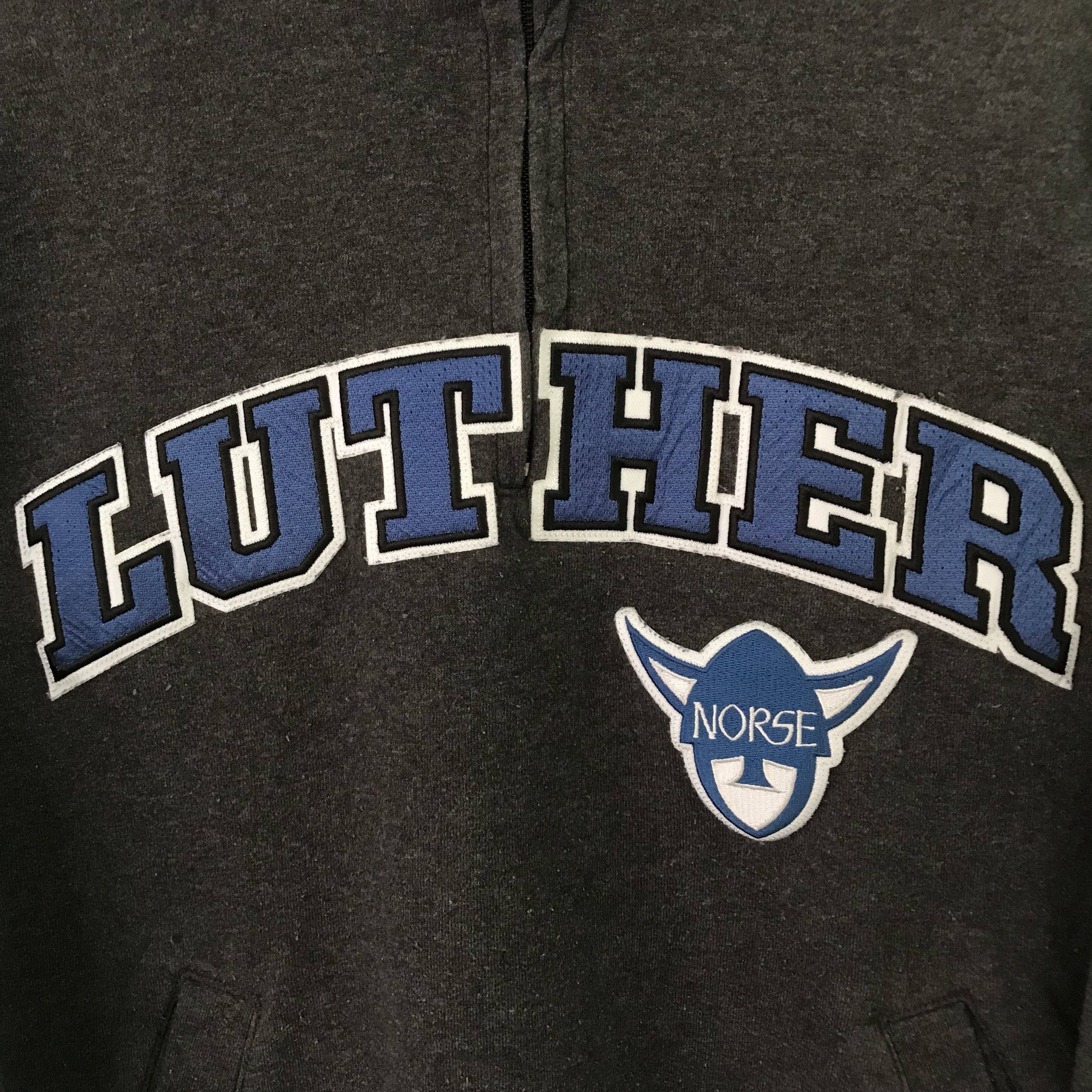 Champion Vintage Luther University Dark Gray Sweatshirt - 643 Size US S / EU 44-46 / 1 - 4 Thumbnail