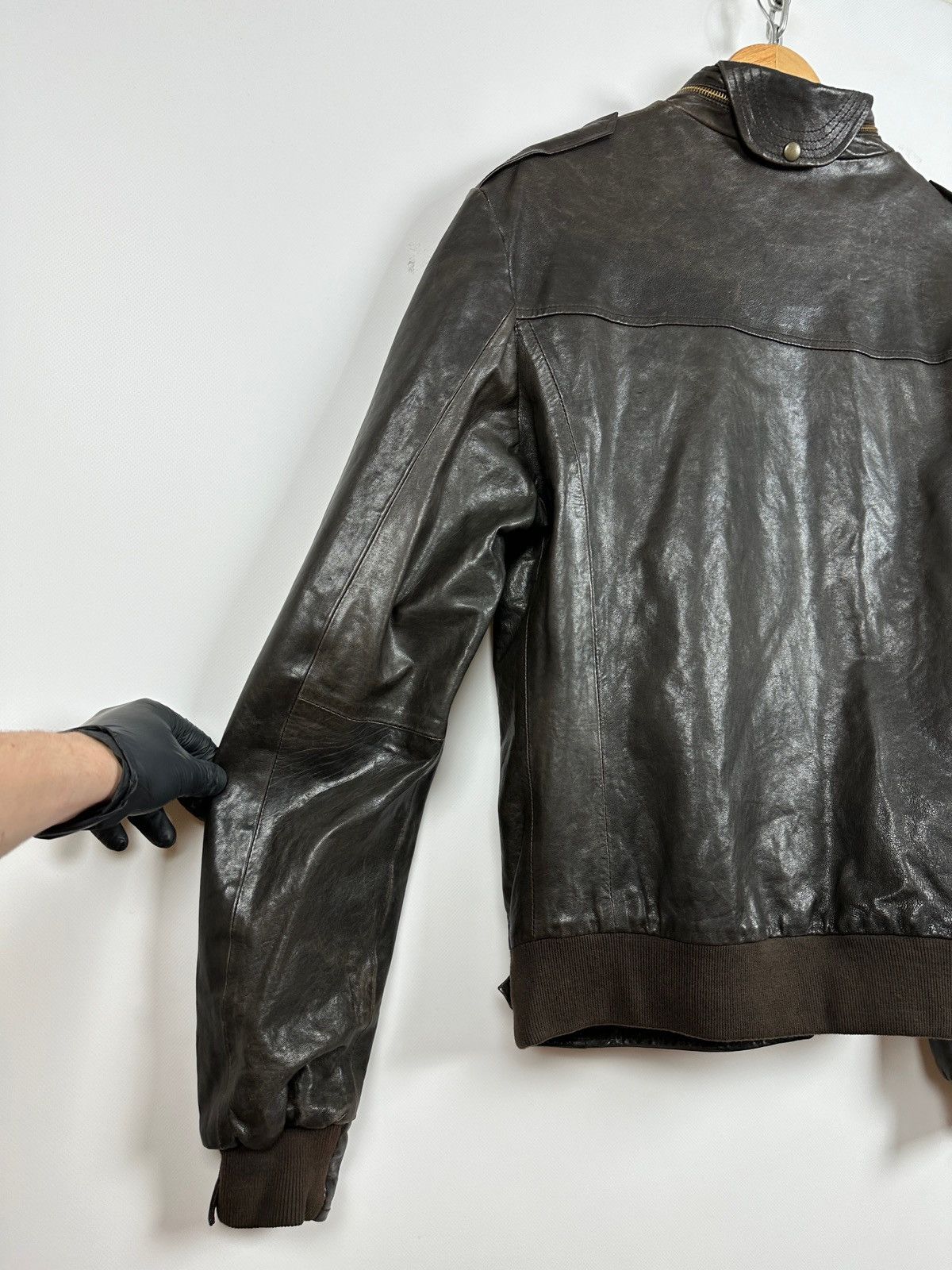 Golden Goose Golden Goose Brown Leather Jacket Size US L / EU 52-54 / 3 - 18 Thumbnail