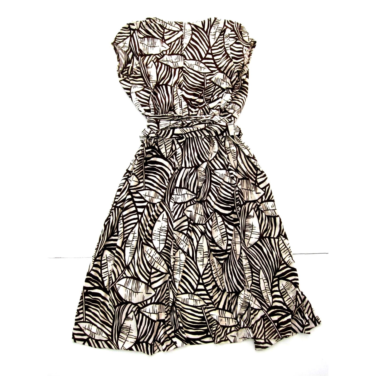 Vintage Rubber Ducky Dress Brown Floral Stretch Cap Sleeve Midi Wrap Dress Medium Size M / US 6-8 / IT 42-44 - 2 Thumbnail