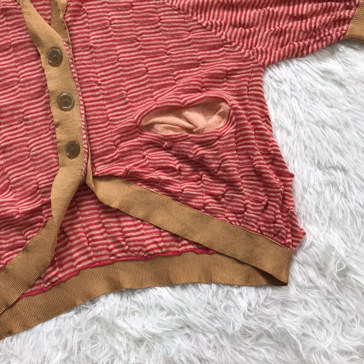 Frapbois Frapbois red stripes cardigan Size S / US 4 / IT 40 - 4 Thumbnail