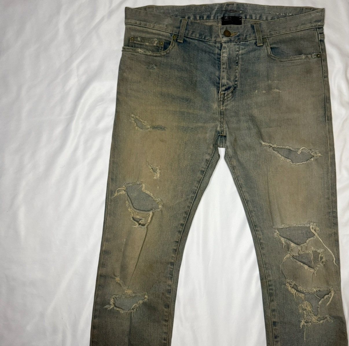 Saint Laurent Paris Saint Laurent Crash Denim Size US 32 / EU 48 - 6 Thumbnail