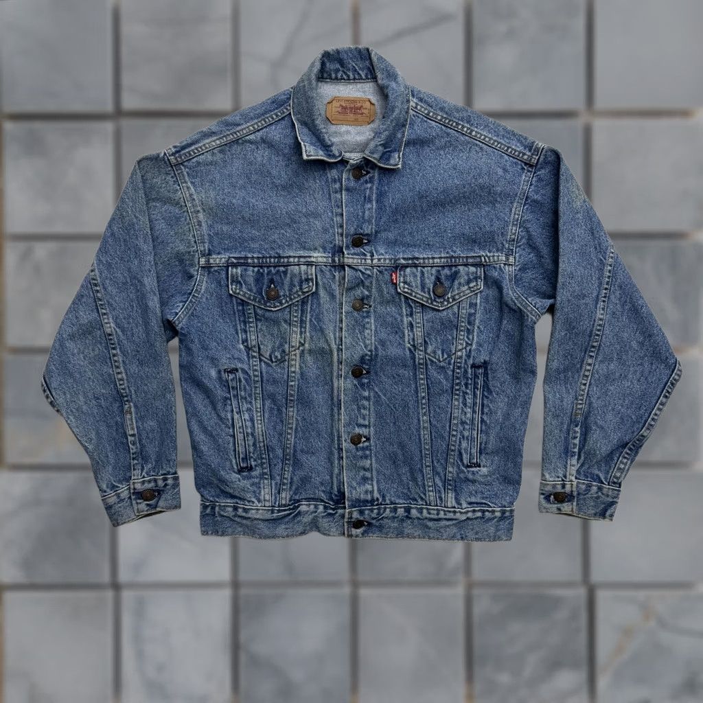 Levi's VINTAGE Levi's Jacket Mens Small Blue Denim Trucker Bomber Made USA 70507-0214 Size US S / EU 44-46 / 1 - 1 Thumbnail