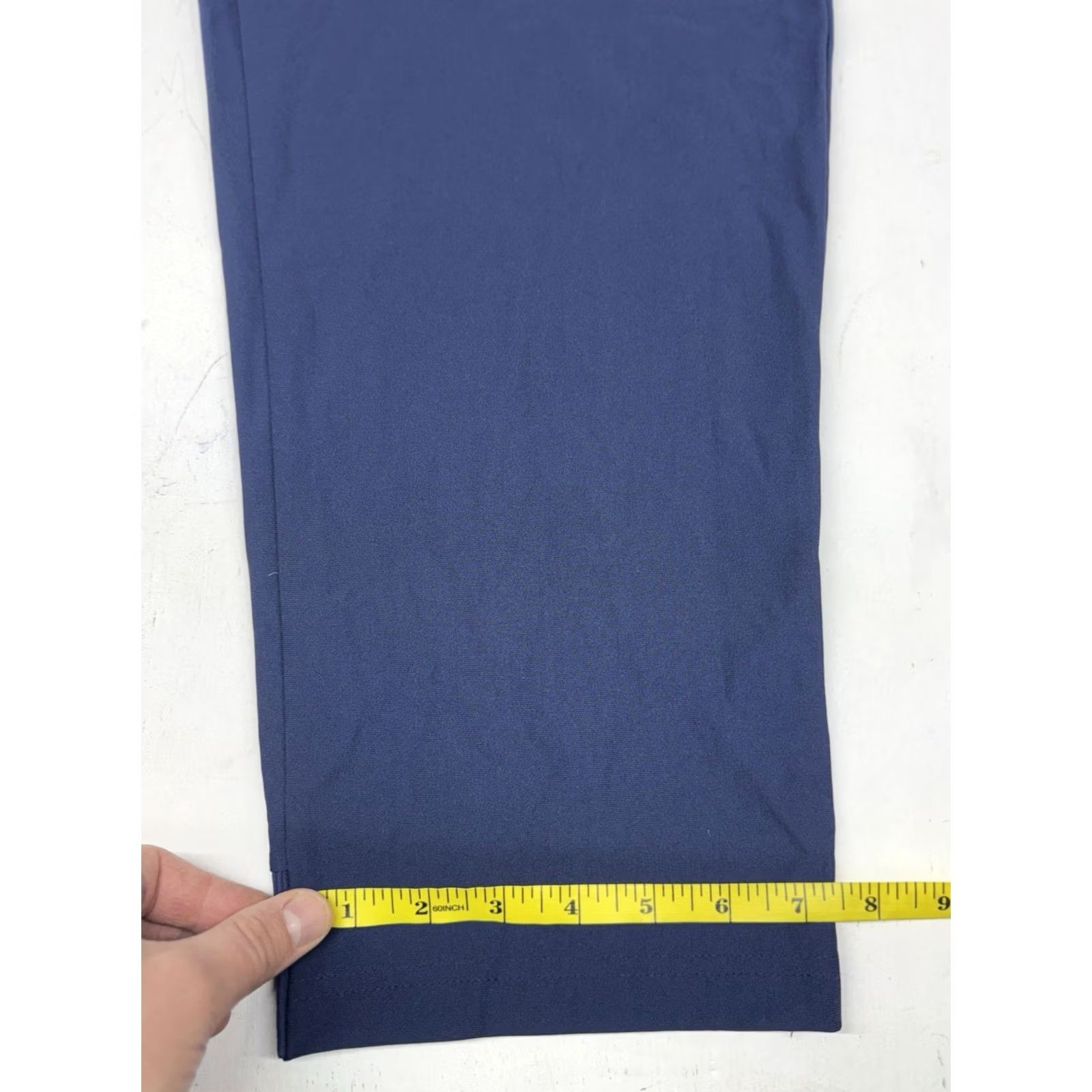 Vintage U Suck At Golf USAG Pants Mens 40x32 Navy Athletic Chino Modern Flat Front Elastic Waist Slash Pocket Size US 40 / EU 56 - 7 Thumbnail