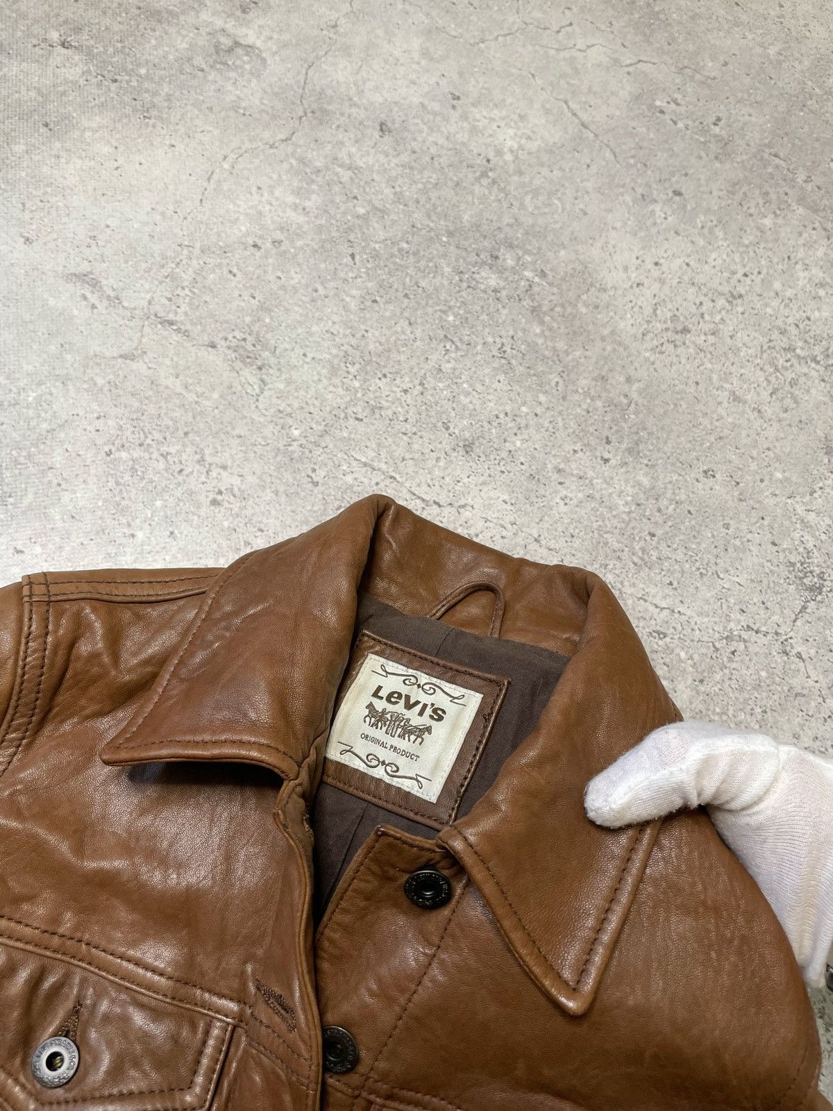 Levi's Vintage Levi’s Leather Brown Jacket Travis Scott Style Size S / US 4 / IT 40 - 6 Thumbnail