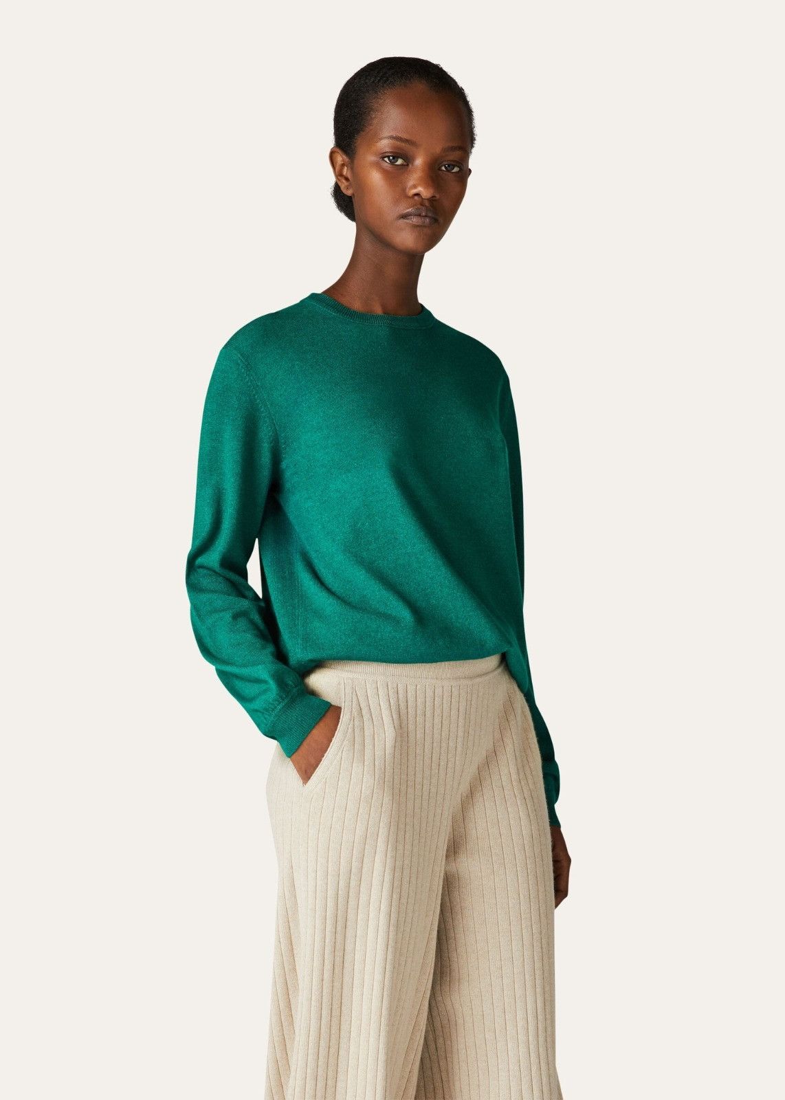 Loro Piana o1srvl11e0824 ICA Cashmere Crewneck Sweater in Teal Size XXL / US 16-18 / IT 52-54 - 5 Thumbnail
