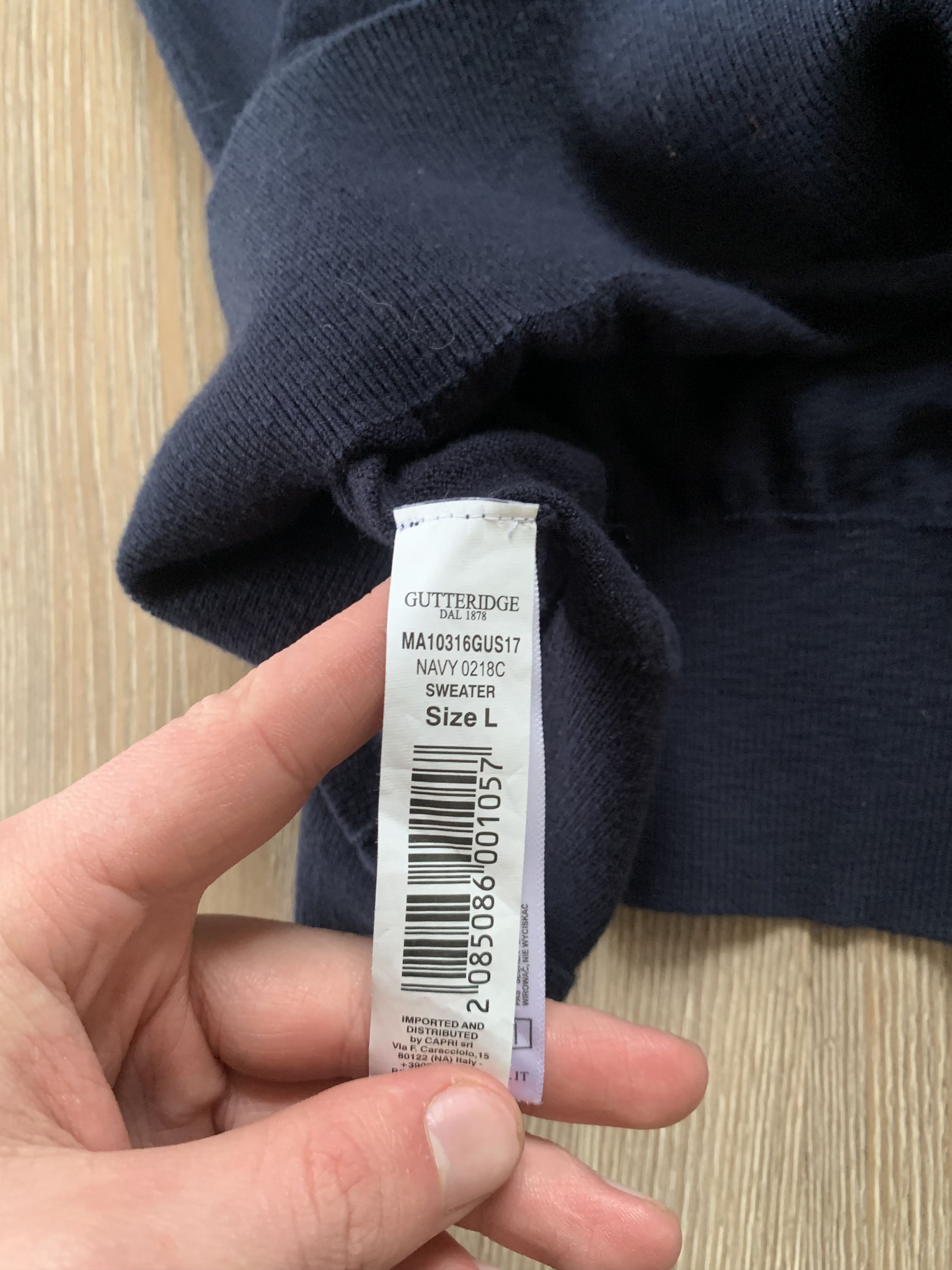 Other Gutteridge Black Label Cashmere Blend V-Neck Sweater Size US L / EU 52-54 / 3 - 8 Thumbnail