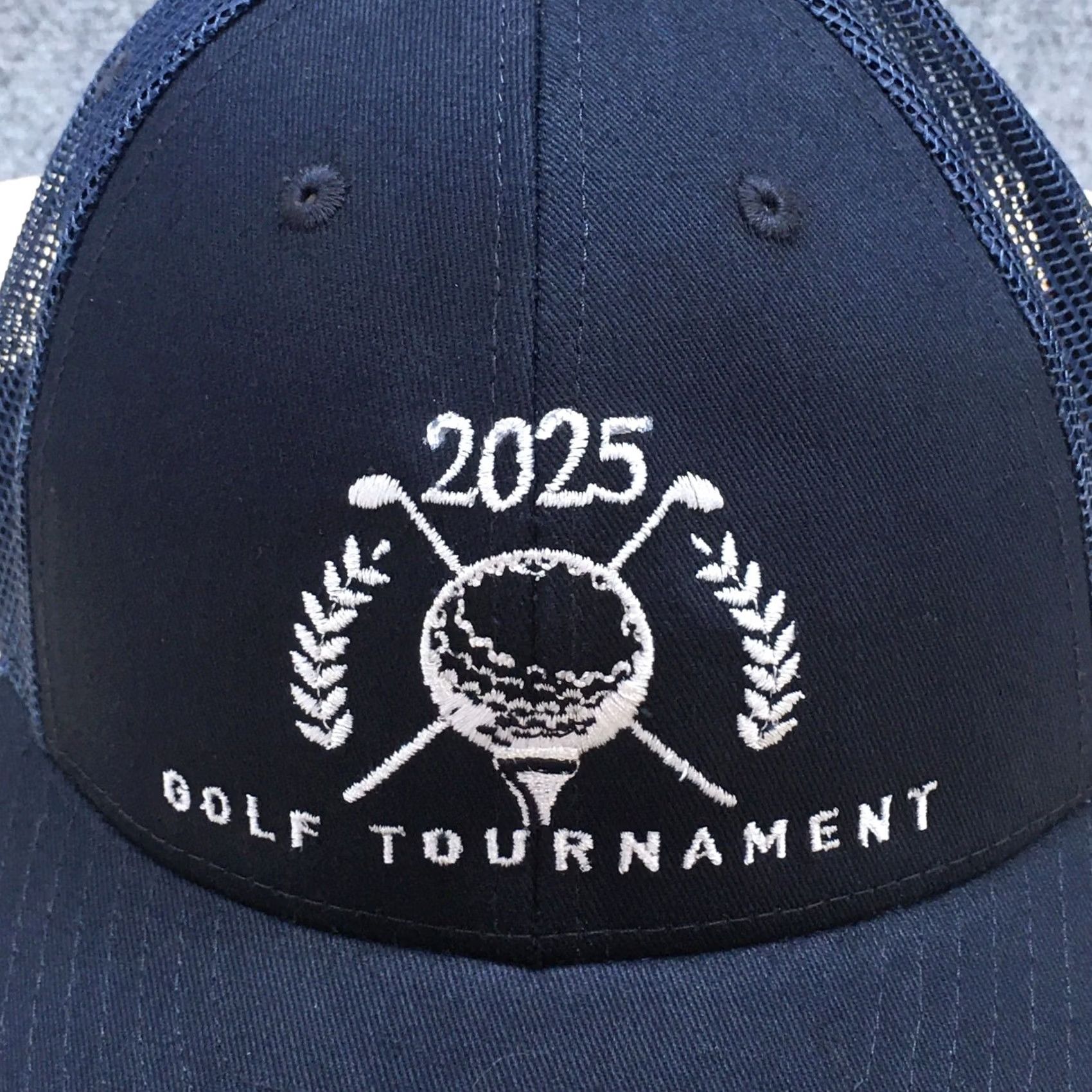 Vintage 2025 Golf Tournament Trucker Hat Unisex Blue OSFA Curved Brim Embroidered Logo Nike Shirt Size ONE SIZE - 3 Thumbnail