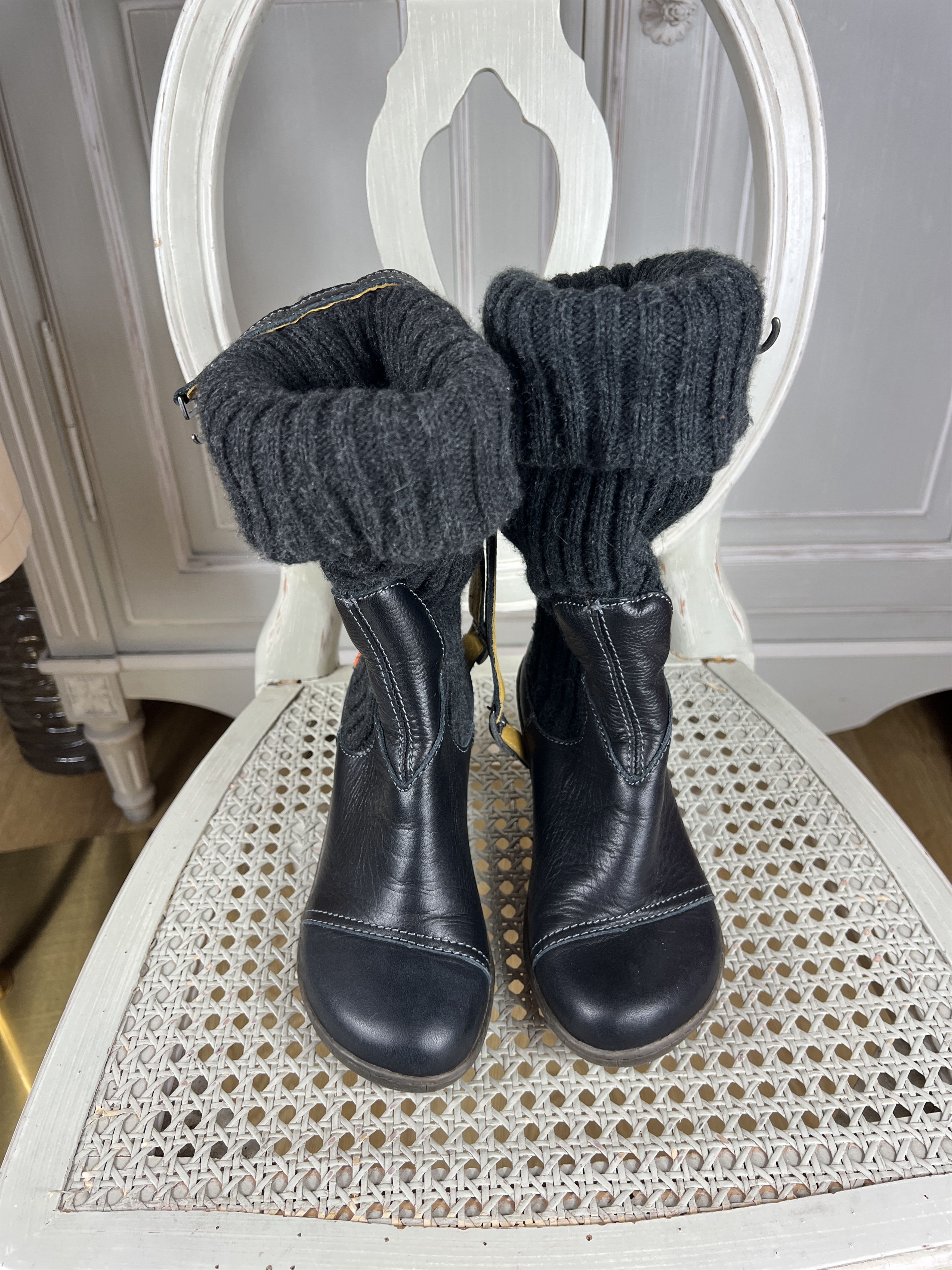 If Six Was Nine THE ART COMAPANY BOOTS WOOL LEATHER Size US 6 / IT 36 - 2 Thumbnail