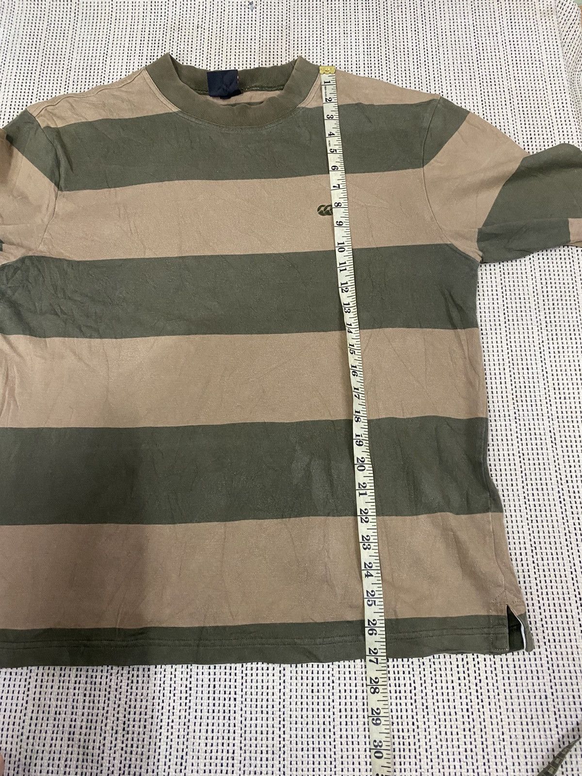 Canterbury of New Zealand Canterbury | Olive Brown Striped Long Sleeve T-Shirt Size US L / EU 52-54 / 3 - 10 Thumbnail