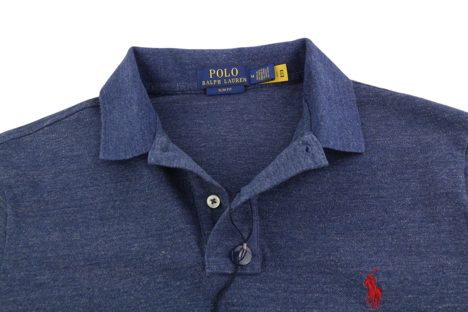 Polo Ralph Lauren SLIM FIT M Blue Short Sleeve Polo Neck T-Shirt 84540 Size US M / EU 48-50 / 2 - 4 Thumbnail