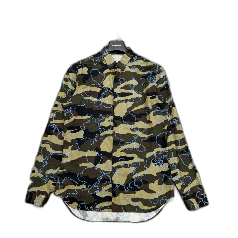 Dior Dior camo embroidery long sleeve shirt Size US L / EU 52-54 / 3 - 1 Thumbnail