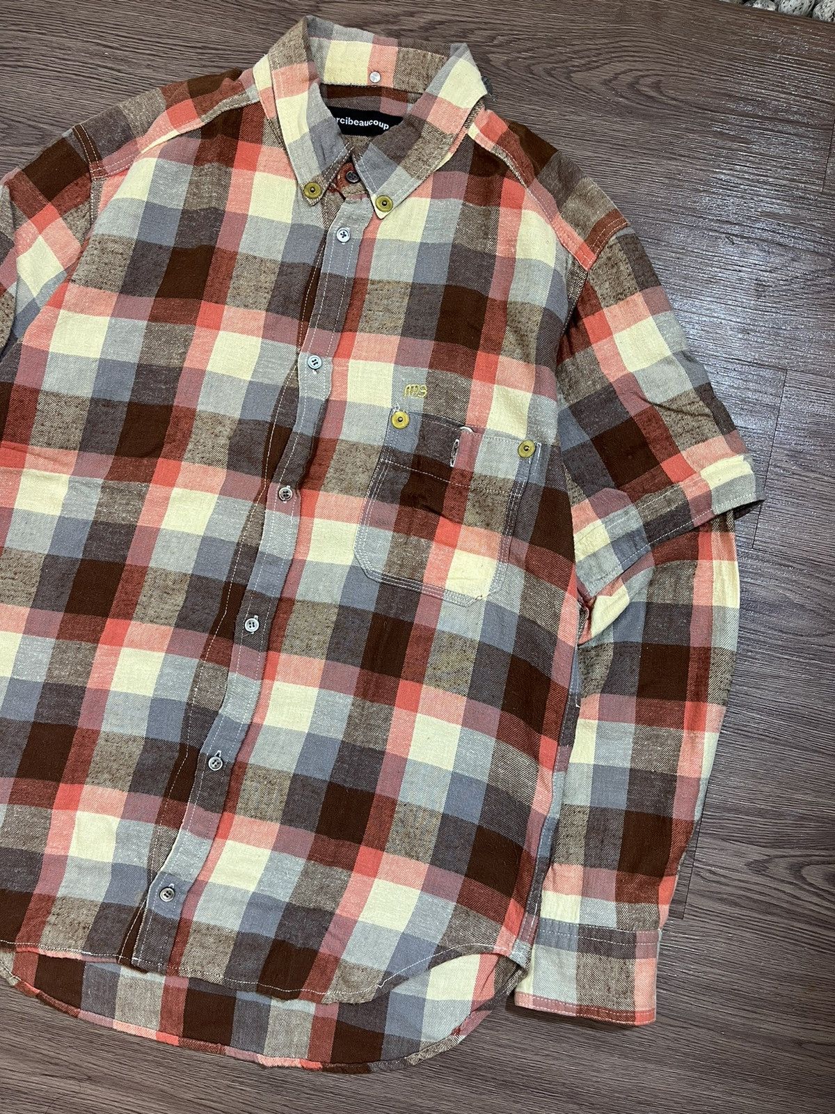 mercibeaucoup Issey Miyake by Mercibeaucoup Double Sleeve Flannel Shirt Size US L / EU 52-54 / 3 - 5 Thumbnail
